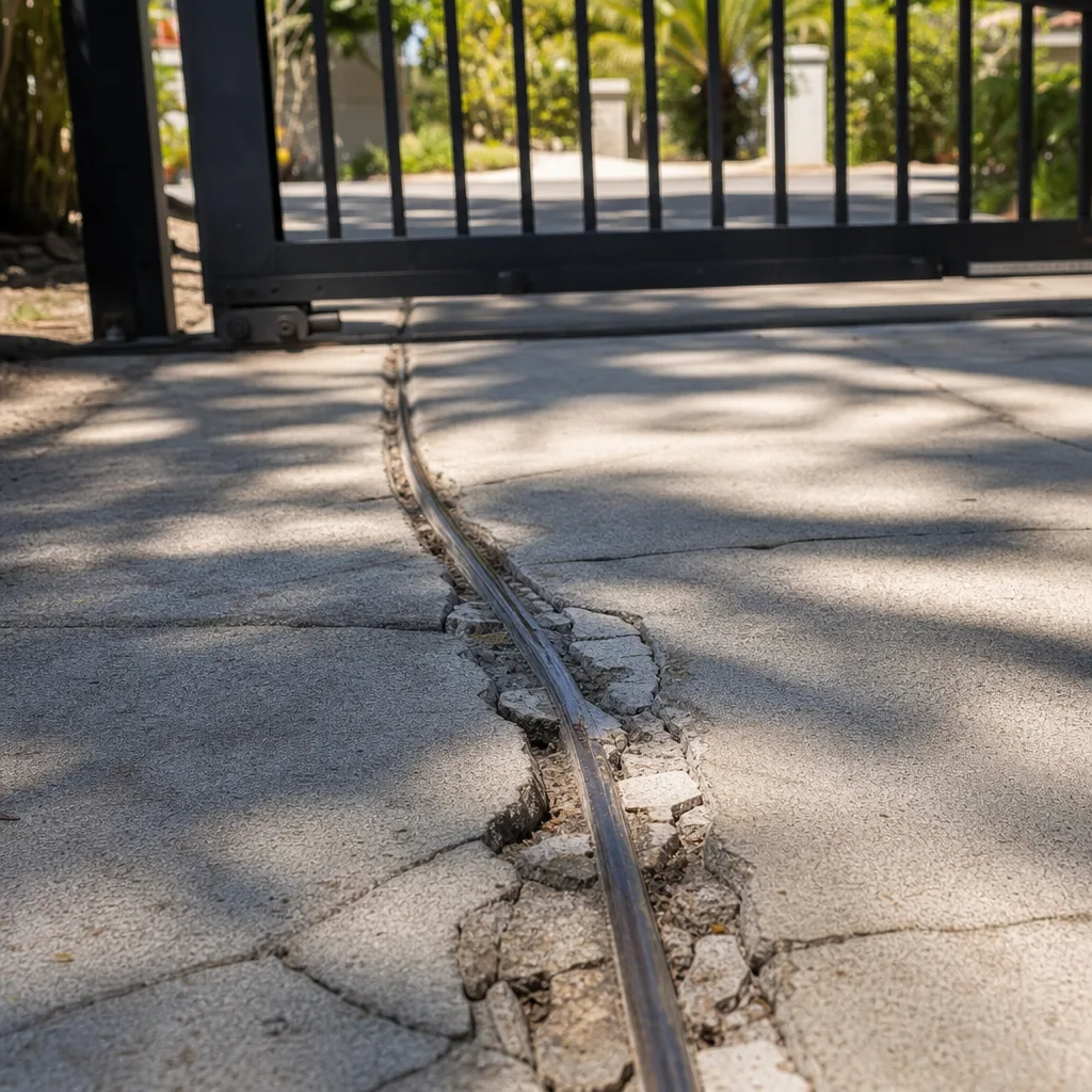 Illustration for gate track repair in Andover